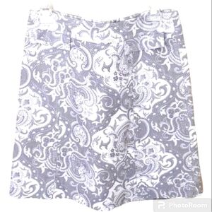 Express Paisley Skirt Size 6 Silver Shimmer